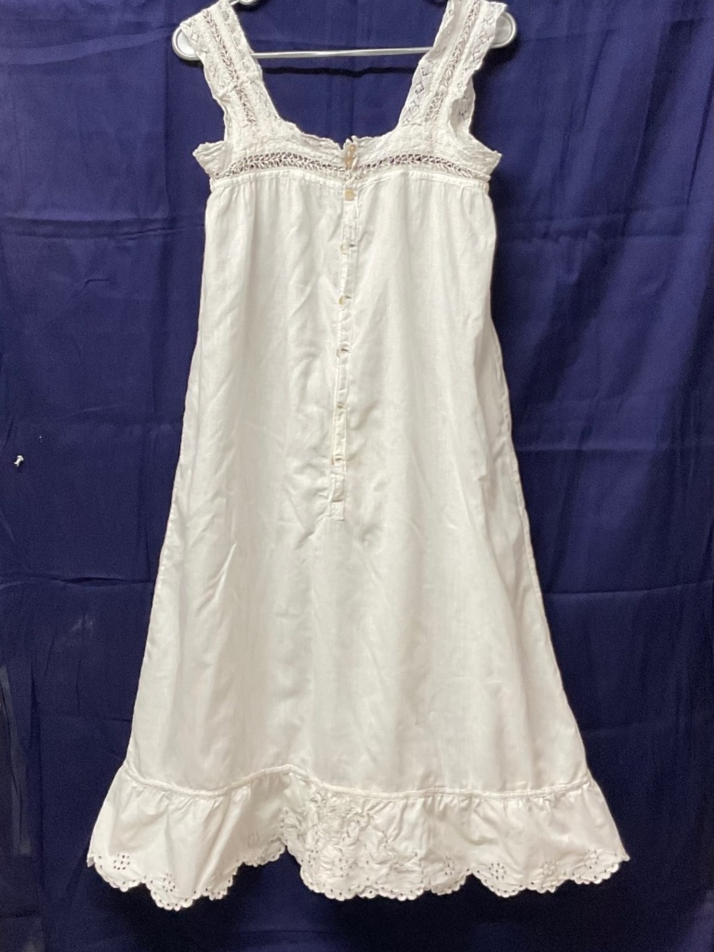 Antique Slip or Nightgown, White cotton